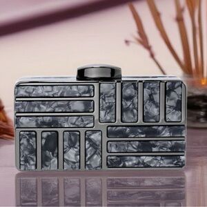 Chic Black and Gray Clutch